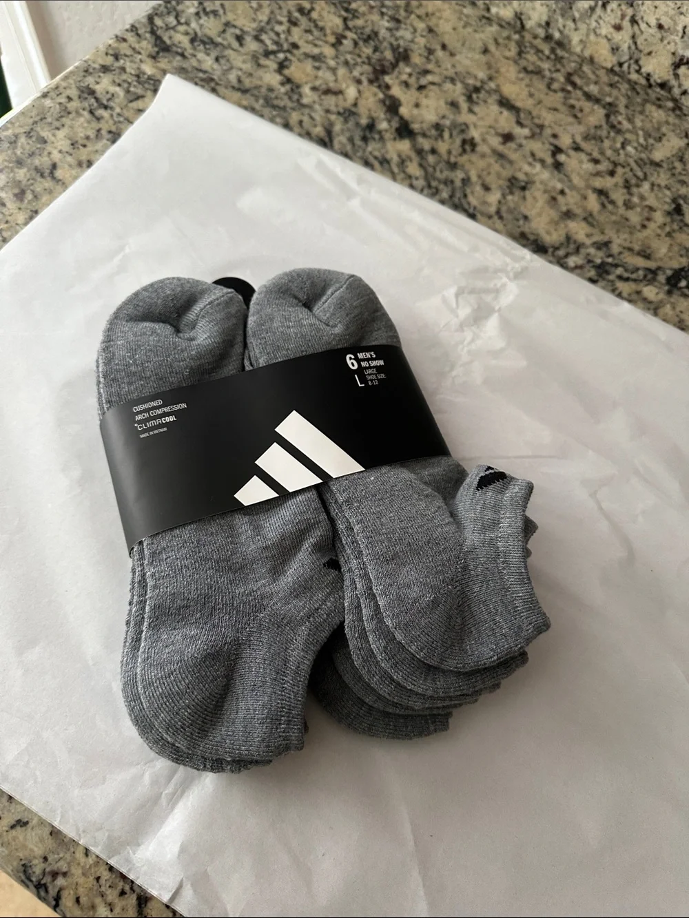 adidas Low-Cut Cushioned Athletic Socks - Gray (6 Pack)